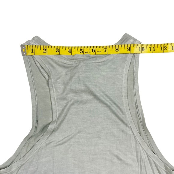 Young Fabulous & Broke Dip Dye Orange Blue Grey Ombre Tank Top Racer Back Sz S - Picture 10 of 10